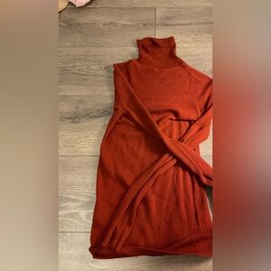 Red turtle neck